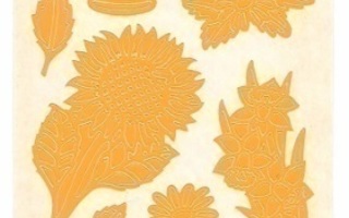 Ääriviivatarra Keltainen auringonkukka