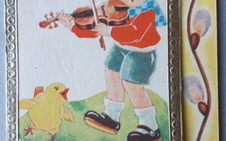 Vanha taitto kortti, nuori viulunsoittaja, Antero Aho ??