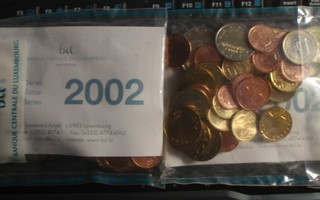 Luxemburg 2002 starttipussi 5 x ( 1 c - 2 € ) UNC pussissa