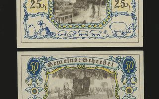 Saksa 25, 50 Pfennig, Scheessel 1921