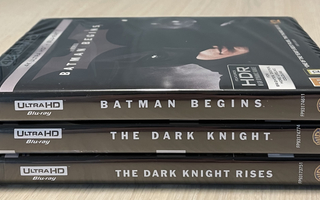 Christopher Nolanin BATMAN-trilogia (2005-2012) 4K (UUSI)
