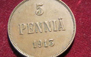 5 penniä 1913