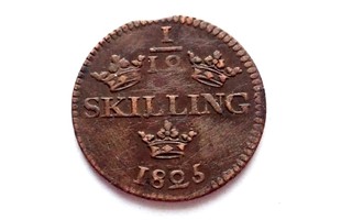 RUOTSI 1/12 skilling 1825