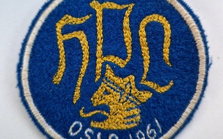 Oslo 1961 vintage kangasmerkki hieno