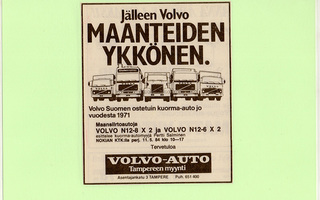 Volvo kuorma-autoesittely Nokialla 1984 - lehtimainos A5