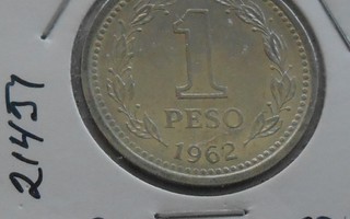 ARGENTINA  1 Peso  v.1962    KM#57   Circ.