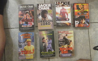 JACKIE CHAN - 7 KPL VHS VIDEOITA