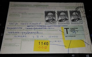 Järvenpää - Huittinen Lunastuspaketti 1987 PK450/9