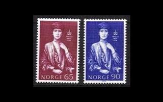 Norja 598-9 ** Kuningatar Maud (1969)