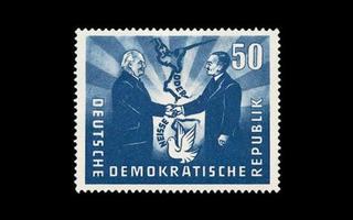 DDR 285 ** Saksalais-puolalainen ystävyys 50 Pf (1951)