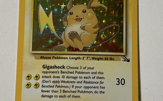 Raichu (holo), 14/62, Pokemon Fossil