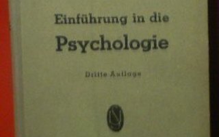 Hubert Rohracher : Einfuhrung in die Psychologie  1948