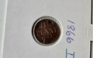 1 penni 1866 I