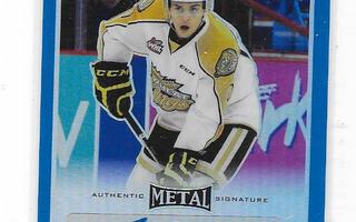 2015-16 Metal CHL Auto # Kale Clague Brandon Wheat Kings /25