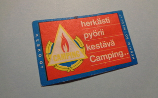 TT-etiketti Herkästi pyörii kestävä Camping..