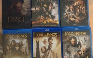 THE LORD OF THE RINGS TRILOGY/ HOBBIT TRILOGY BLURAY