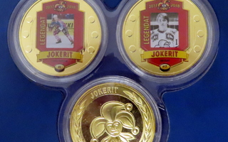 JOKERIT 2017-2018 KANSIO JOSSA 9 ERILAISTA MITALIA