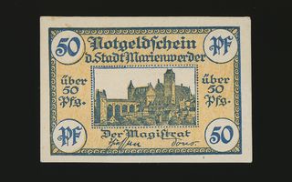 Saksa Notgeld 50 Pfennig, Marienwerder