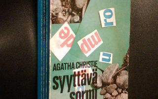 Agatha Christie SYYTTÄVÄ SORMI  ( 1 p. 1972 ) Sis.PK:t !