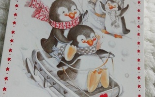 Pingviinit mäenlaskussa *hauskaa joulua*