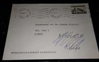 Hki- Norja Puolustusvoimain komentaja kuori 1971 PK950/16