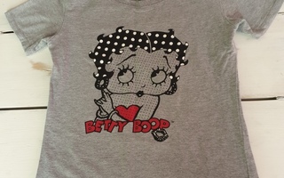 Harmaa hyväkuntoinen BETTY BOOP T-paita, 140 cm