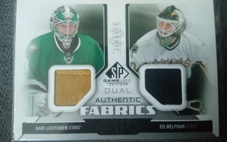 Lehtonen - Belfour 14-15 SP Game Used - Dual Fabrics