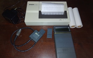 Psion Organiser II taskutietokone + Epson P-40S tulostin