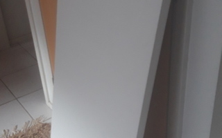 Pöytälevy, valkoinen levy, n. 48 x 126 cm