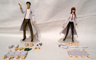 figma 196 Rintarou Okabe ja 195 Kurisu Makise