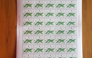 Postimerkkiarkki Tuberkuloosi 1983 Kukkia - 1,00 + 0,20m