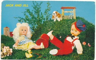 Jack and Jill -vanha nukkekortti