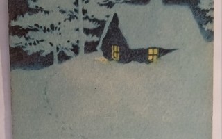 I. Uddén: Pieni mökki talven sinisessä hämärässä, p. 1931