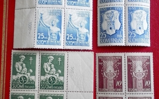 Suomi postimerkit postituoreet nelilöt