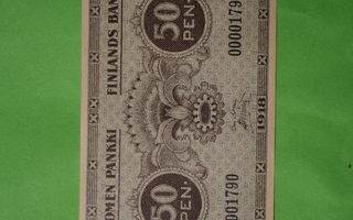 Suomen pankki  50 Penniä 1918