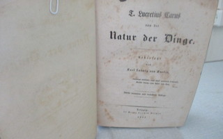 Lucretius Carus, Tutus, Von der Natur der Dinge.  1831