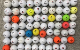 Golfpalloja, 69kpl, käytettyjä, Wilson