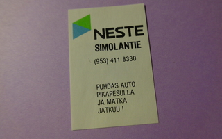 TT-etiketti Neste Simonlantie