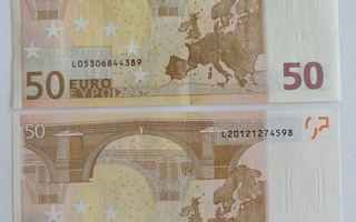 Suomi: 2 x 50€, v. 2002: D001 ja H006