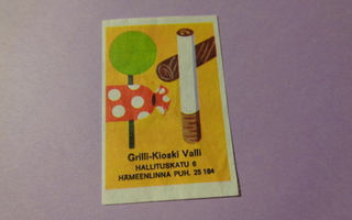 TT-etiketti Grilli-kioski Valli, Hämeenlinna