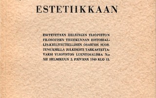 Helge Miettunen - Johdatus elokuvan estetiikkaan - 1949