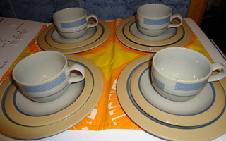 Arabia Kombi kahvikupit ja lautaset 4kpl