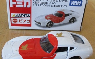 Toyota 2000 GT Coupe 3 Door White-Red 1974 Tomica 1:59