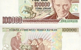 Turkki 100000 Lira v.1994 (P-205b) UNC