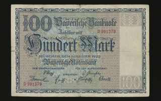 Saksa 100 Mark, München 1.1.1922