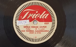 Savikiekko 1951 - Viljo Vesterinen - Triola 4009