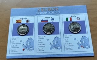 Moneta, 3x2€ , Italia 2011, Slovenia 2011, Espanja 2011