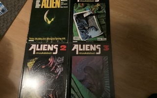 Aliens sarjakuva-albumit 4 kpl.