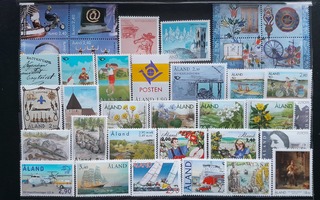 ÅLAND / AHVENANMAA postimerkkejä MARKKA * 36 kpl