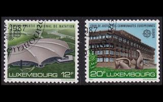 Luxemburg 1174-5 o Europa moderni arkkitehtuuri (1987)